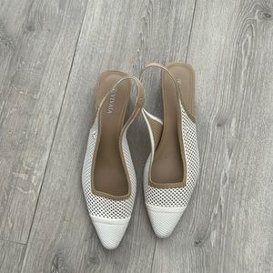 Pointed-Toe Slingback Sandals